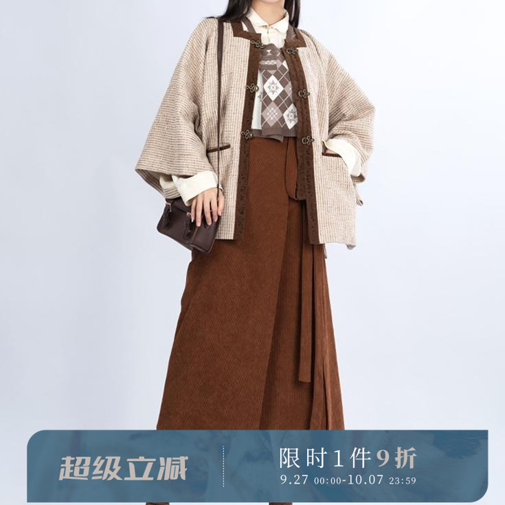 百搭保暖日常汉服拟梦灯芯绒