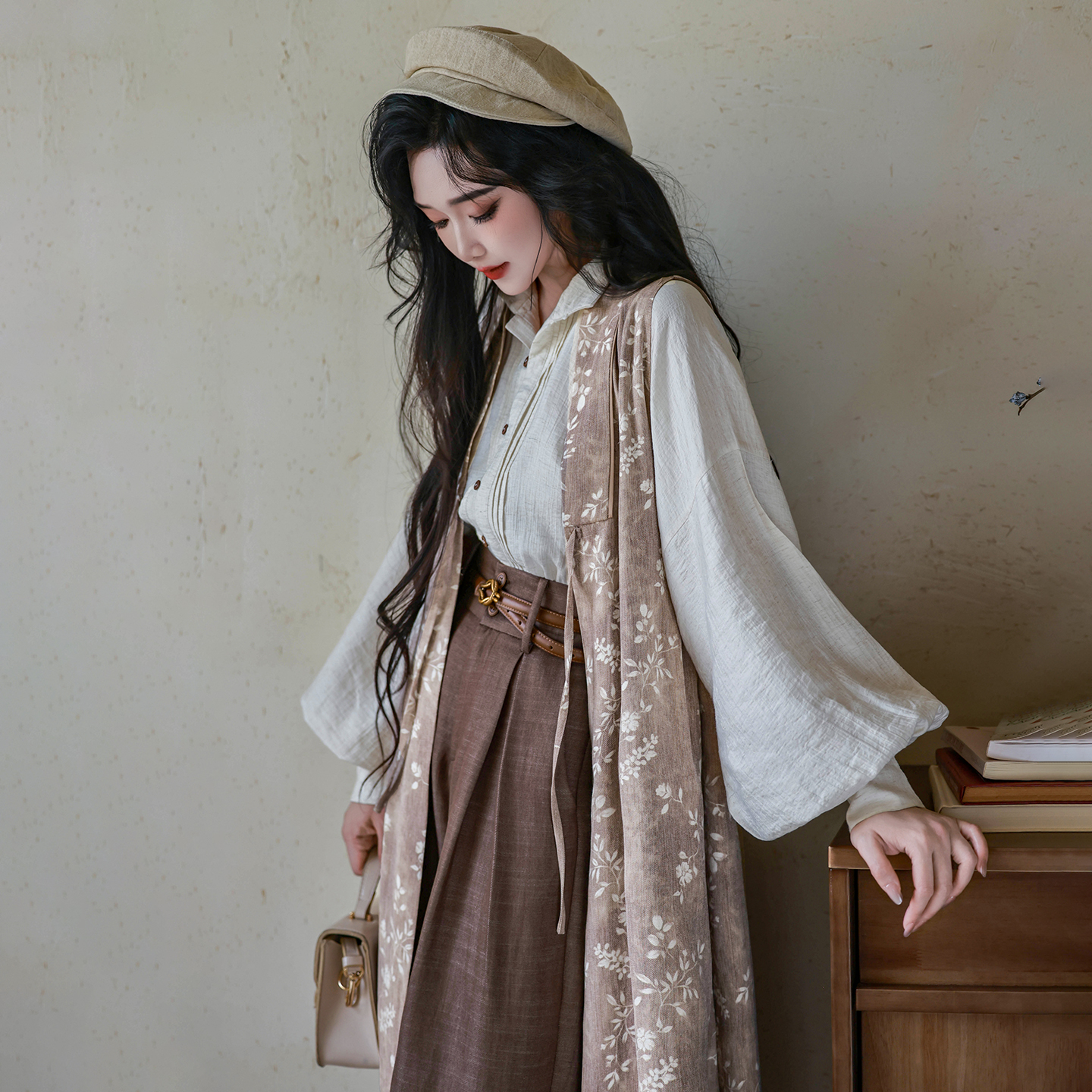 拟梦【南法假日】七十二烟尘专属链接 汉元素新中式衬衫高腰西裤