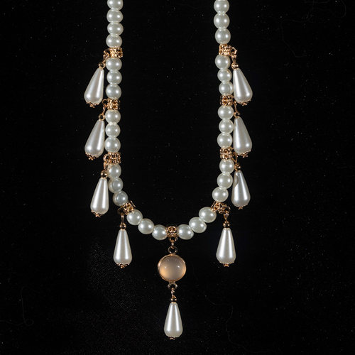 仿珍珠璎珞古风项链女琉璃仙气