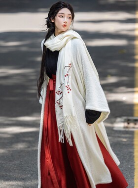 拟梦国风多色破裙一片式穿孔4.5米摆十破裙百搭汉服显瘦春秋冬女