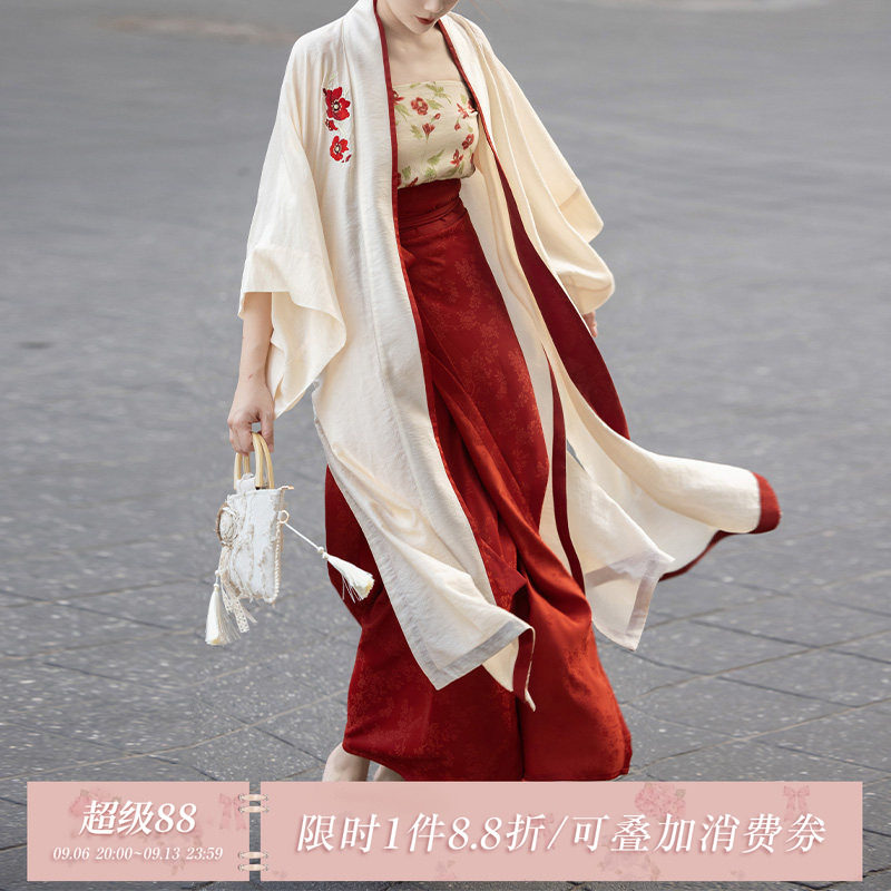 拟梦国风宋制旋裙通勤日常汉服图片