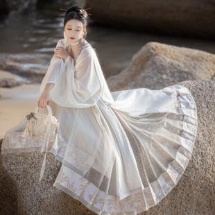 纱马面夏季 国风天丝立领长衫 拟梦山海入梦原创春夏日常汉服新中式