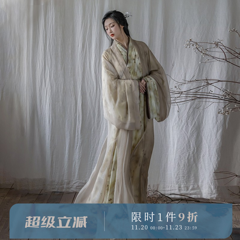拟梦天丝日常通勤直裾汉服