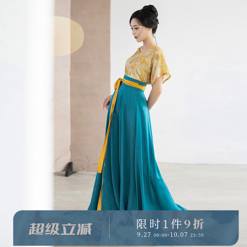 拟梦坦领汉服短袖夏款