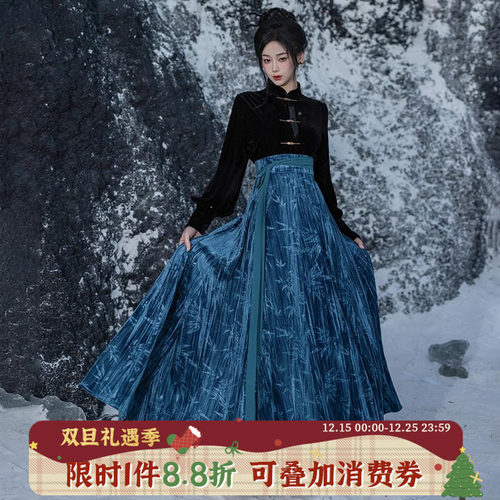 半身裙拟梦日常款汉服破裙丝绒