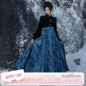 拟梦雪竹 丝绒破裙4.5米摆春秋冬百搭斯嘉丽绿雀蓝橘红 多色基础款