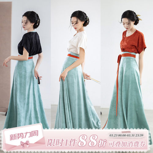 拟梦唐风汉服短袖夏款