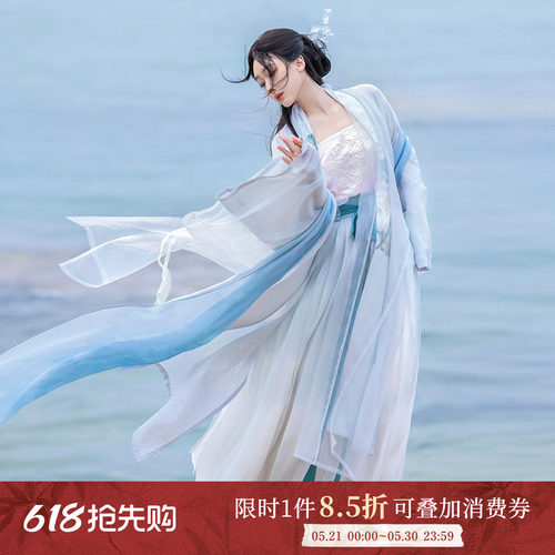 拟梦夏季荷花刺绣宋制汉服