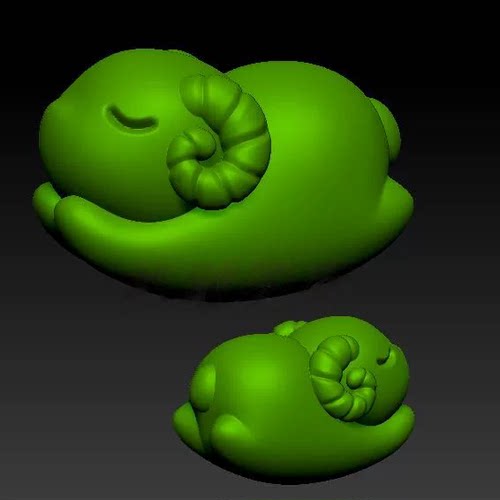 生肖趴趴羊 三维立体图 圆雕图STL图卡通小羊 3D打印模型图C713
