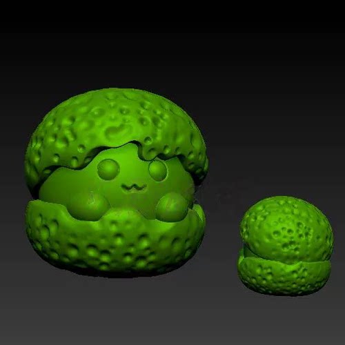 麻薯包面包三维立体图圆雕图STL图卡通配饰 3D打印模型图C670