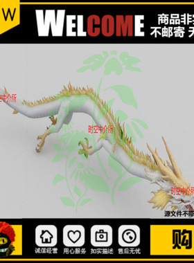 龙动画合集/龙3d模型/中国龙/龙年模型/UE4/UE5/3DMAX/FBX/PBR