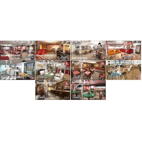 iclone场景素材之3D Catering Mega Collection 家庭场景合集
