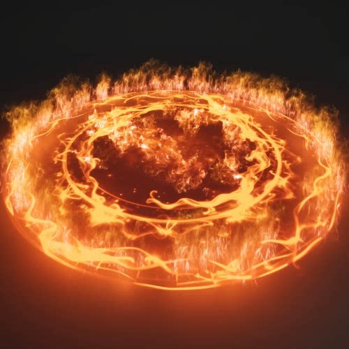 UE4UE5魔法圆圈符文火焰燃烧魔法阵Magic Rune VFX