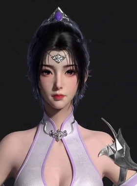 maya影视级仙侠美女古装美型美女动漫身体带绑定控制器xgen毛发