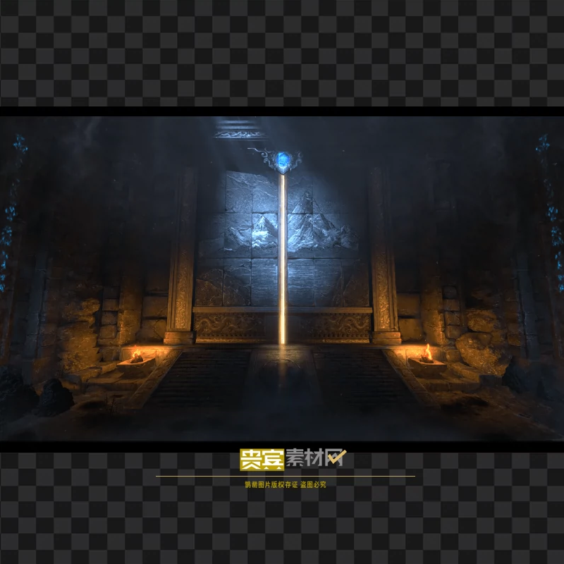 传奇特效素材 高清动态UI特效开门界面 动态内观2 PNG格式 G431