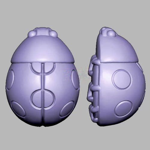 七星瓢虫三维立体图圆雕图STL文件雕刻机3D模型1695