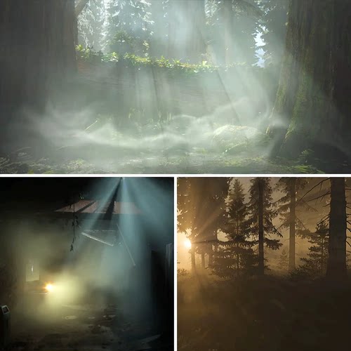 ue5/ue4雾气特效场景雾效烟雾素材资产丁达尔光粒子特效体积雾
