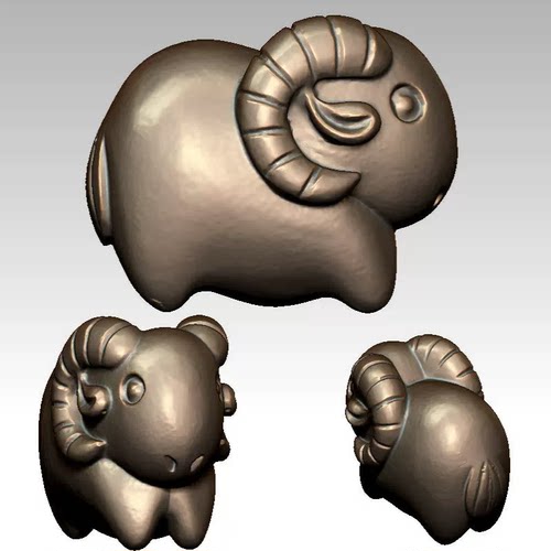 山羊头墙挂墙饰立体图3d打印模型stl和obj