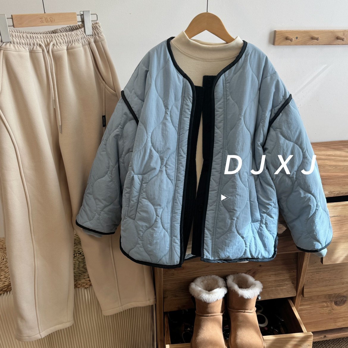 卷妈童品26冬季女童加厚葫芦型棉服中大童加绒外套保暖单排扣棉袄