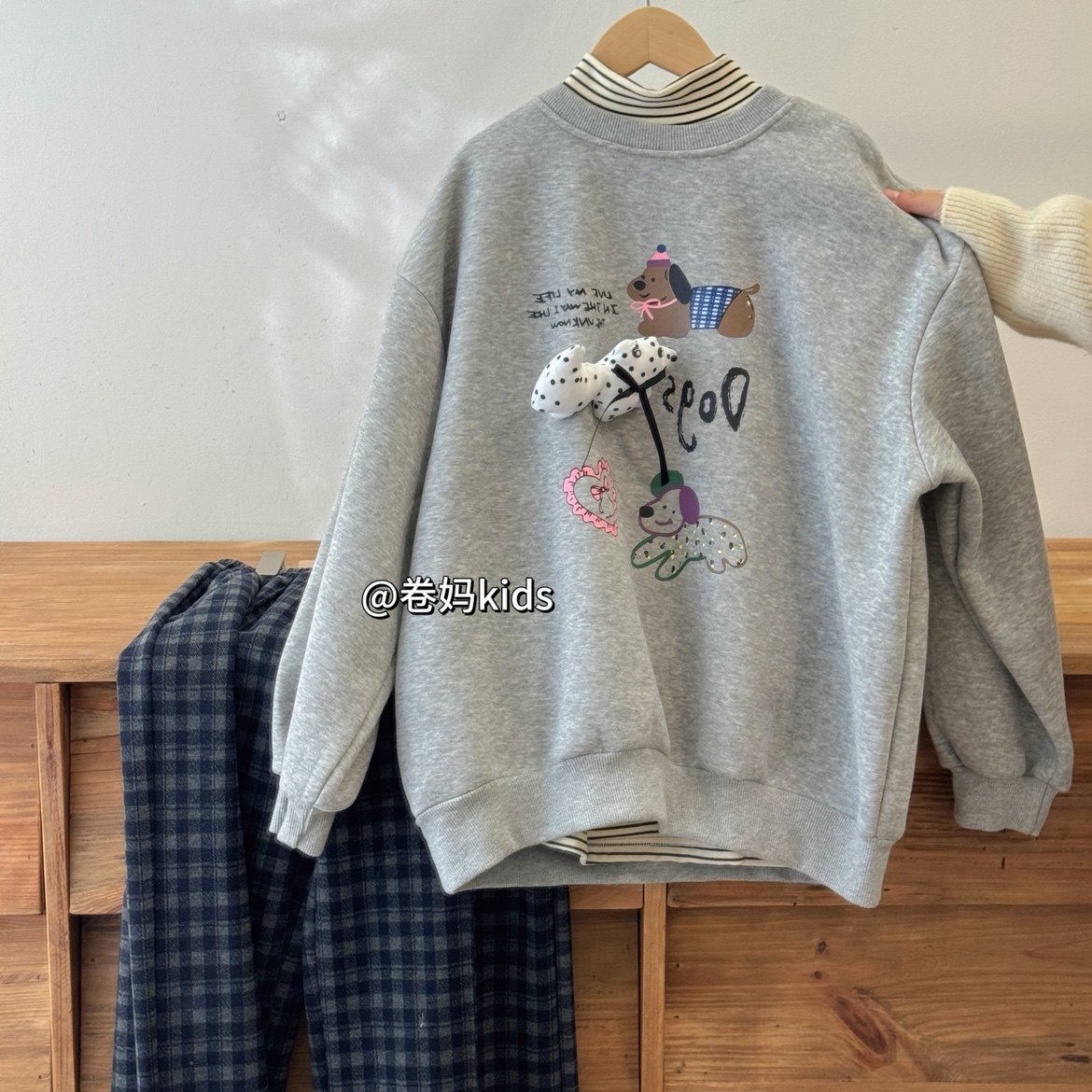 卷妈童品26冬季中大童韩系奥利一体加绒卫衣卡通套头叠穿保暖上衣,童装/婴儿装/亲子装,卫衣/绒衫,淘宝优惠券,粉丝福利购,淘宝优惠卷