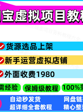 淘宝虚拟店铺盈利实战+爆款打造