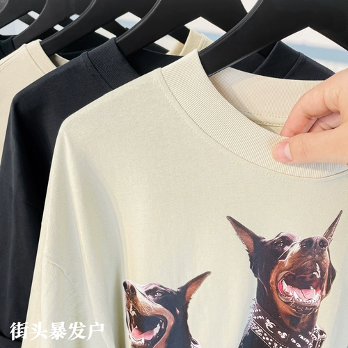 Заменить VTG Dooston Short -sleeed T -Fort Men's Tide Brand High Street Half -Sleeved American Retro Base Pare