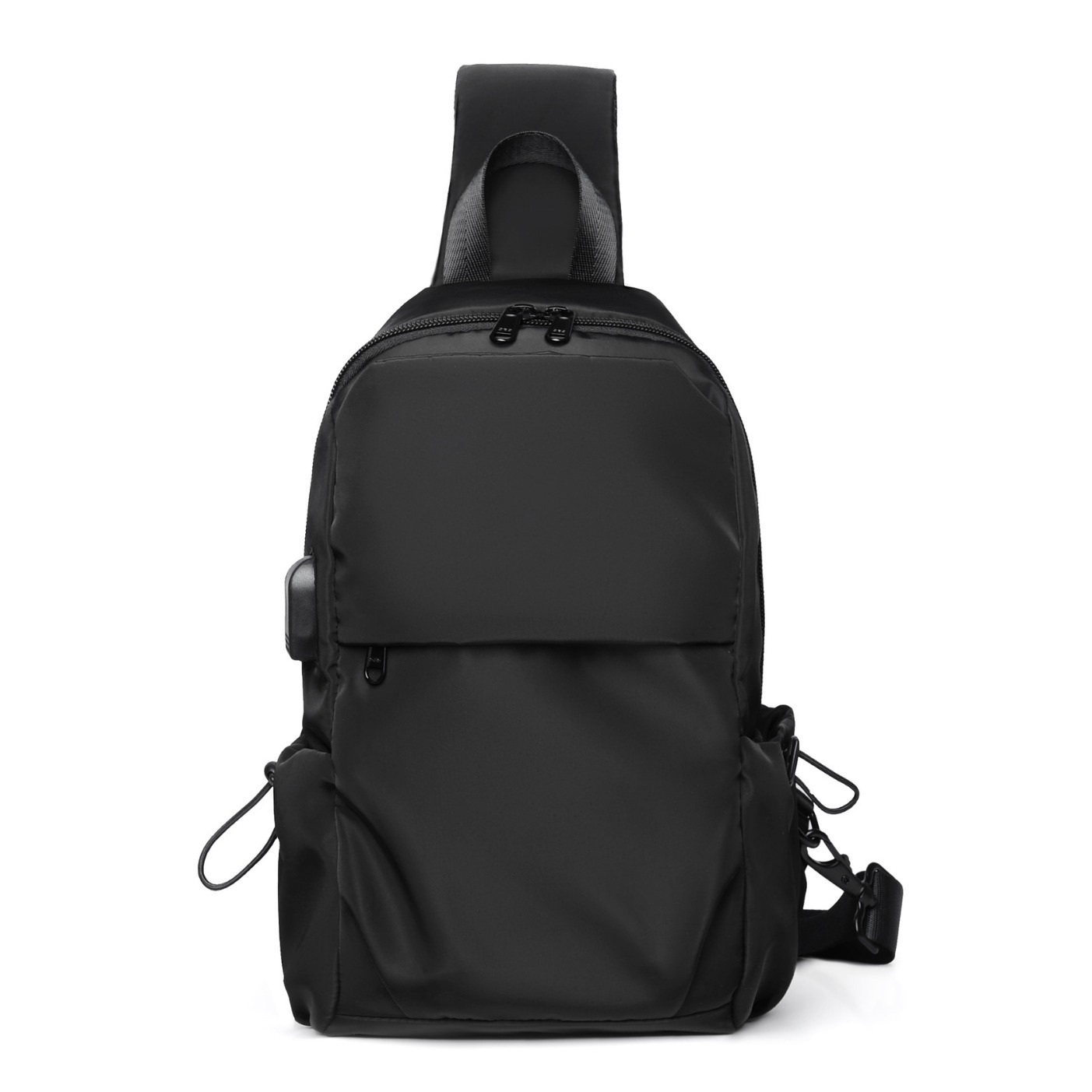 男士胸包简约单肩斜挎包潮牌斜背包户外运动骑行小包轻便邮差包