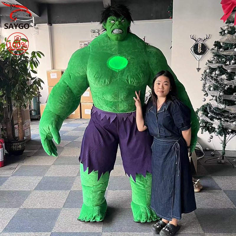 Hulk 绿巨人浩克充气人偶服装人穿的玩偶服复仇者联盟卡通人偶服