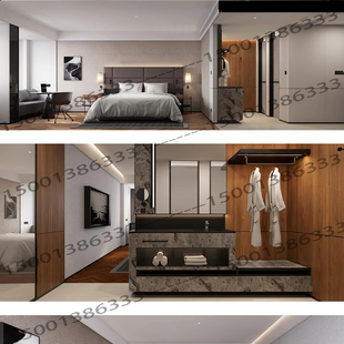 城际酒店床箱床头柜书桌沙发电视框衣柜客房门床头洗手柜定制家具