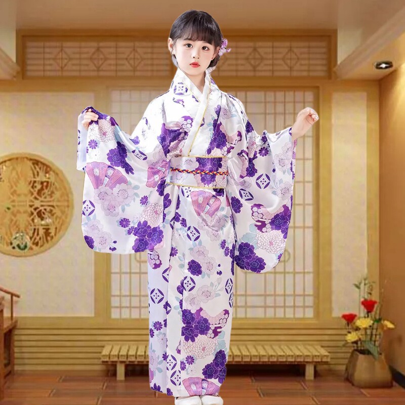 中小儿童女童学生日本和服2026新款儿童和服日式浴袍高丝宝表演服