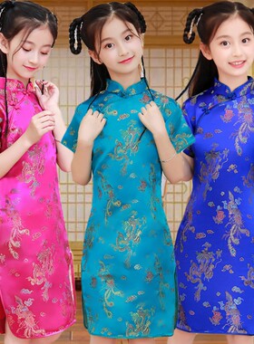 上海学生凤尾花母女亲子装旗袍裙