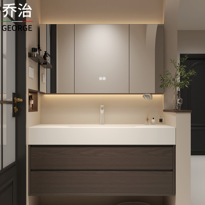 乔治浴室柜组合热弯一体盆