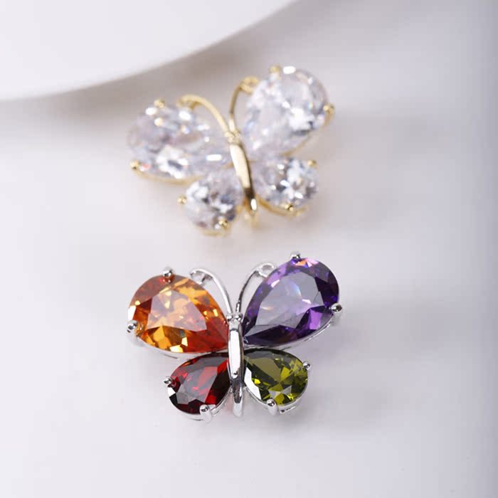 Broche femme en cristal naturel pierres semi-précieuses - Ref 1176302 Image 5