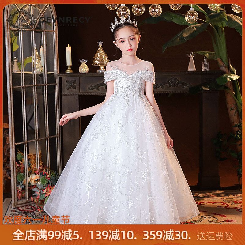礼服女童公主裙儿童高端花童婚纱蓬蓬裙女孩走秀钢琴主持人演出服,童装/婴儿装/亲子装,儿童礼服,淘宝优惠券,粉丝福利购,淘宝优惠卷