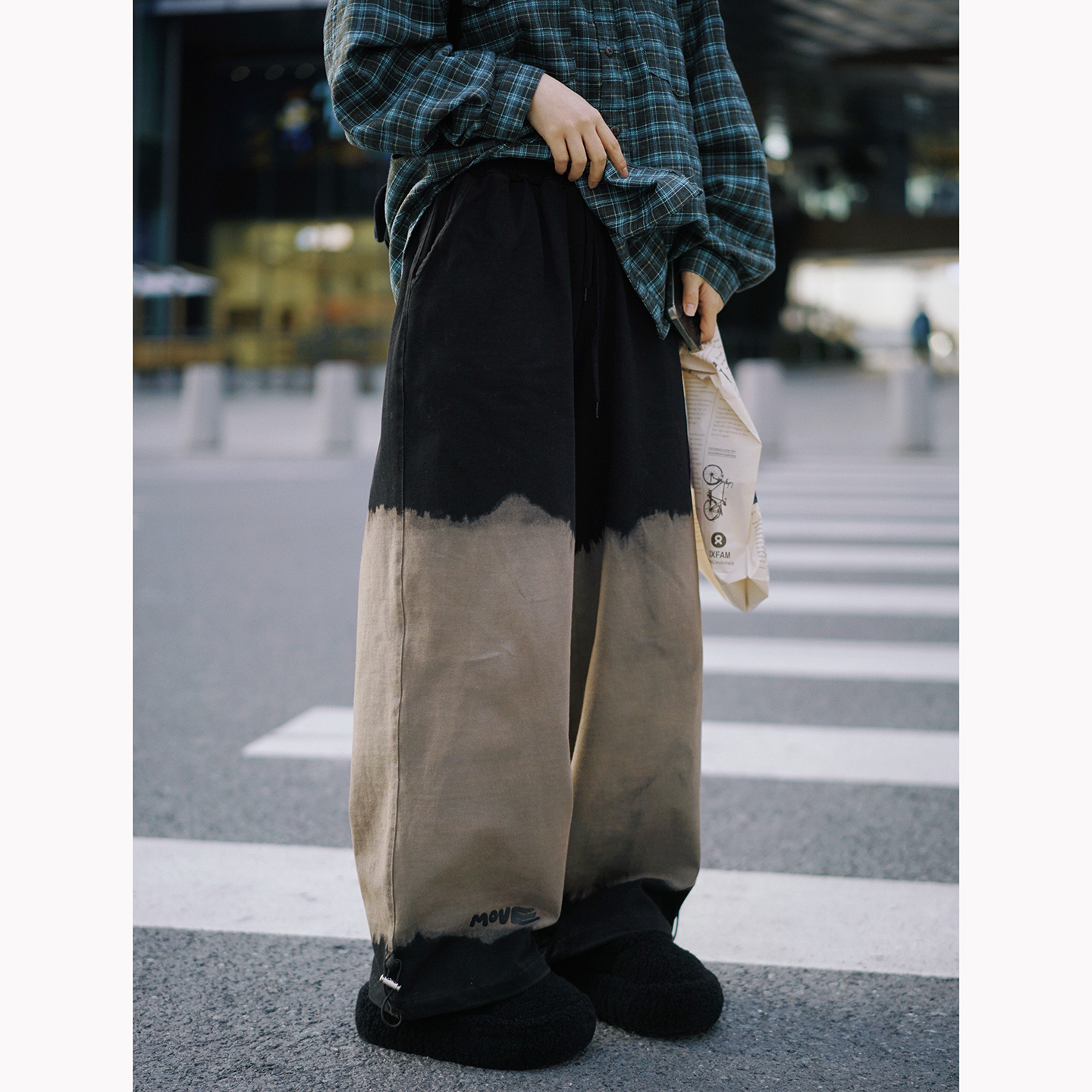 STILLYOU个性黑灰渐变休闲卫裤