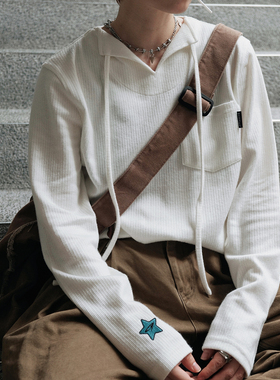 STILLYOU百搭小v领显瘦针织长袖T恤简约cleanfit打底衫内搭春秋新