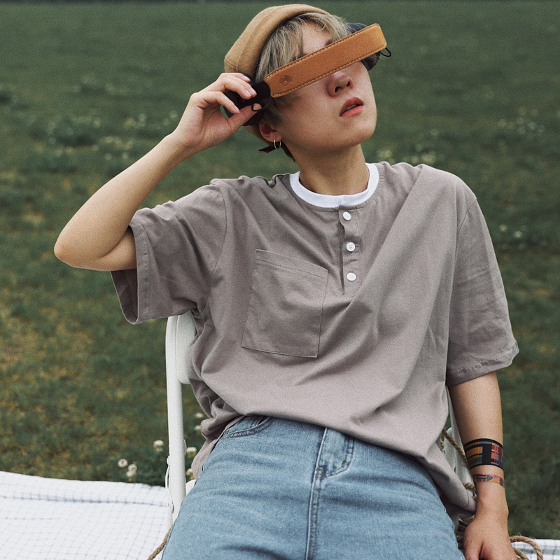 STILL YOUÔ´´×ÔÖÆÃÀʽ¸´¹ÅºàÀûÁì¿Ú´üTÐôt-shirt¿íËÉÅ®¶ÌÐäÏļ¾