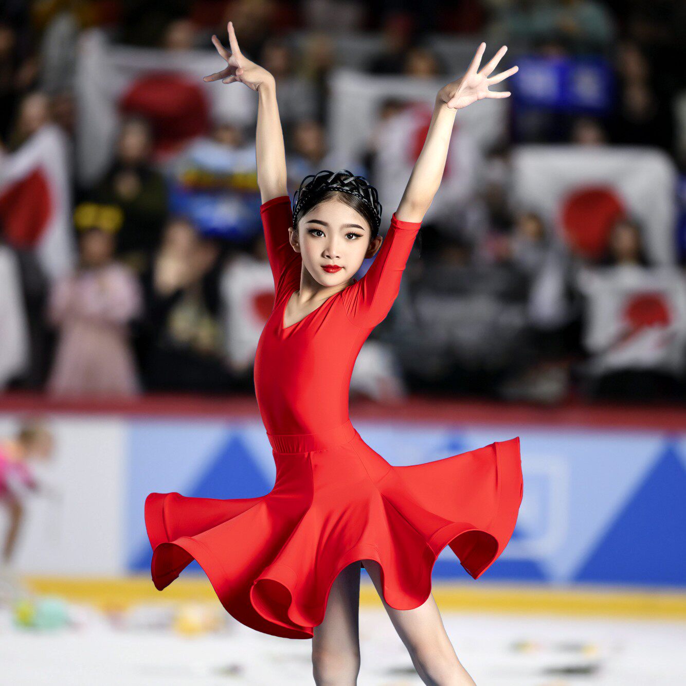 舞约2023拉丁舞高端比赛服女童专业鱼骨大裙摆规定演出赛服舞蹈服