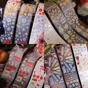 胶带分装野葵多C苹苹拾色集春时集满C柠柠贴纸卷闪砂合成狮子太太