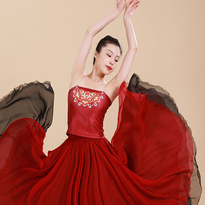 芙帛敦煌舞透气打底衣吊带背心