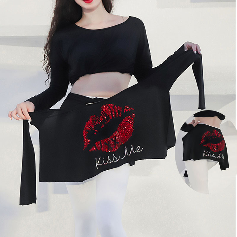 倾城之舞 肚皮舞烫钻臀巾运动健身瑜伽防走光一片裙外遮搭腰三角