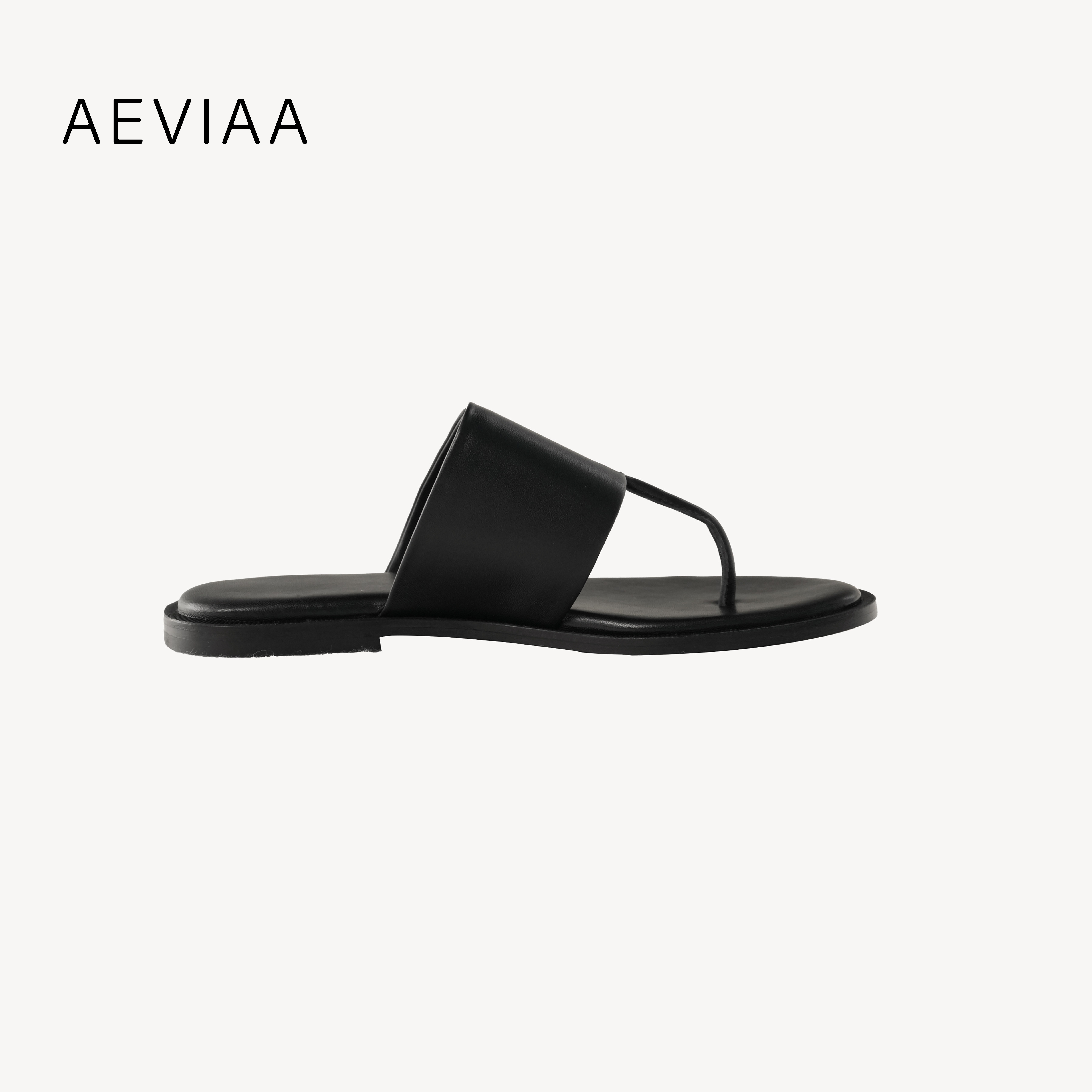 AEVIAA极简一字带夹趾凉鞋