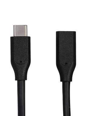 清库存 type-c公转母数据线 usb-c全功能视频充电延长线 黑色单头