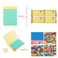 New colorful flip-top plate, hand-held box, Amazon DIY diamond point sieve, diamond funnel plate tool set thumbnail 7