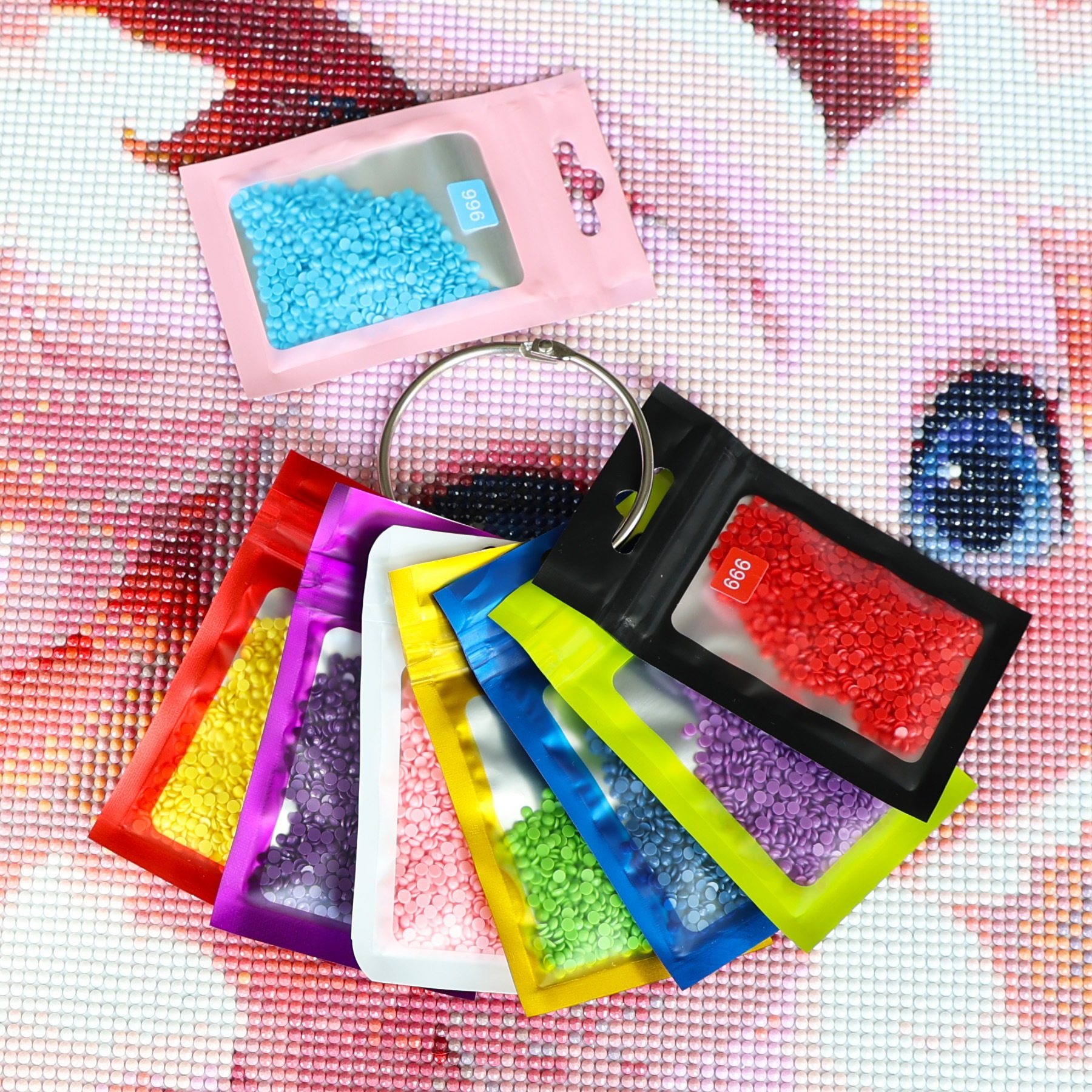 钻石画彩色装钻袋存储袋 收纳袋DIY新款自封袋装色号贴数字贴套装,居家布艺,其他/配件/DIY/缝纫,淘宝优惠券,粉丝福利购,淘宝优惠卷