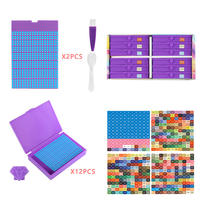 New colorful flip-top plate, hand-held box, Amazon DIY diamond point sieve, diamond funnel plate tool set thumbnail 2