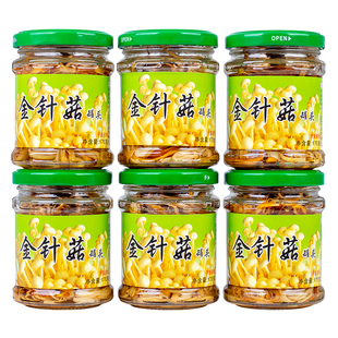 百家味油焖金针菇罐头170g 食用菌罐头开罐即食凉菜下饭小菜 6瓶装