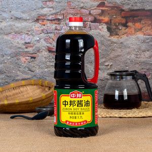 中邦特级酱油1.7L桶装黄豆酿造蘸海鲜凉拌鲜味生抽调味酱油汁