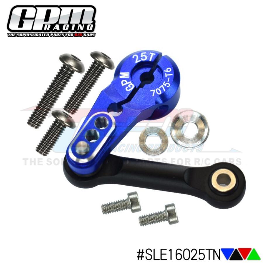 GPM1/8SLEDGE雪橇铝合金7075-T6舵机臂拉杆套装银边款#SLE16025TN