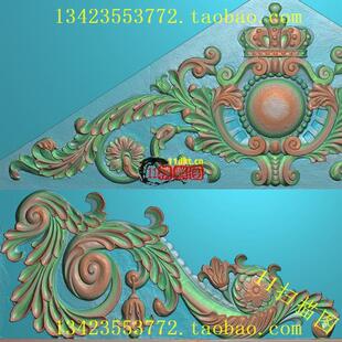 T精雕图灰度石雕图欧式法式洋花木门护墙板木饰面背景墙贴花25